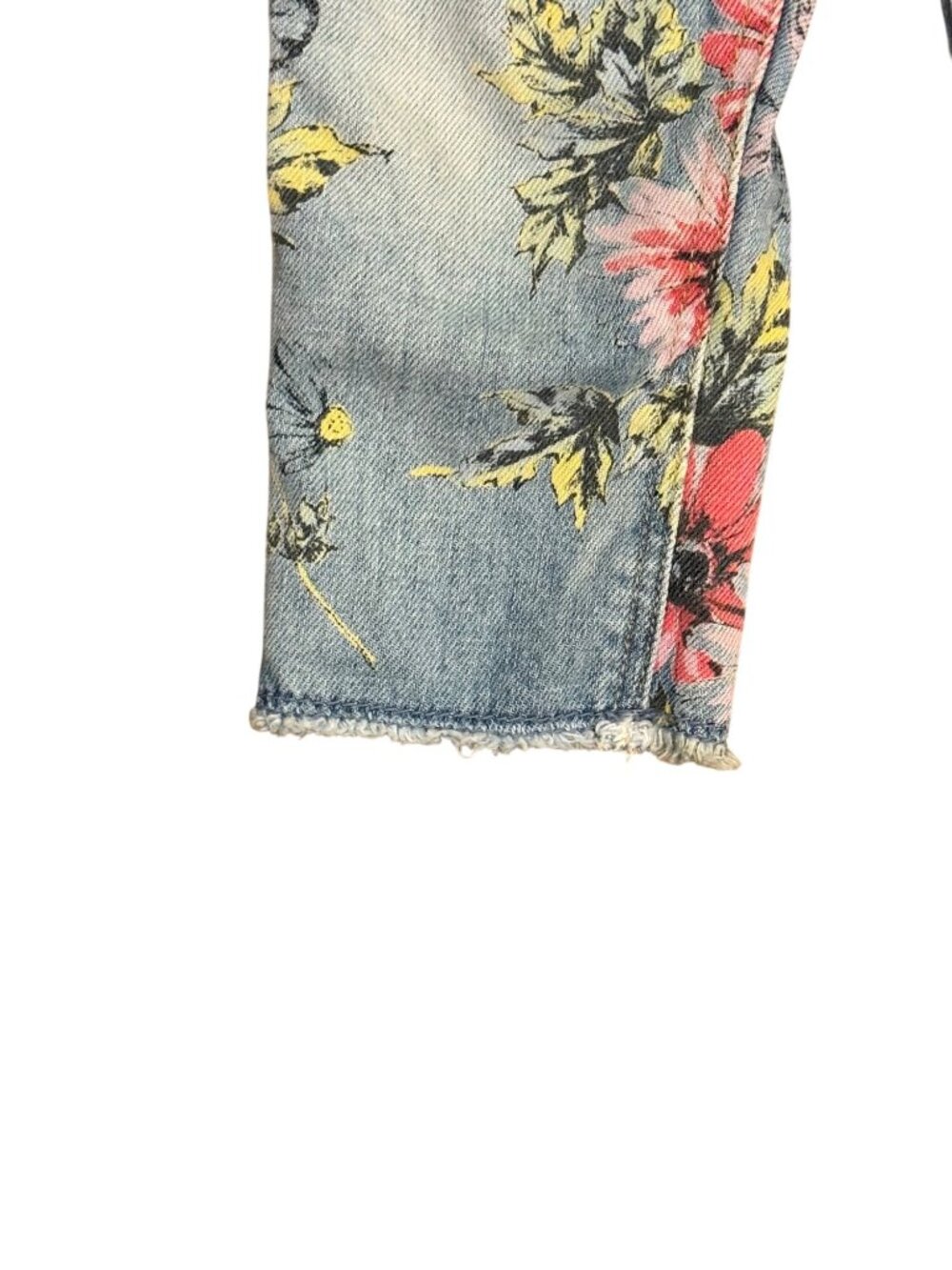 Gap Toddler Floral Denim Overalls 2T With Ruffle Straps - Picture 4 of 7